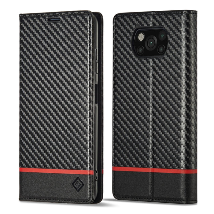 LC.IMEEKE Funda de cuero con tapa de textura de fibra de carbono para teléfono, For Xiaomi 11T / 11T Pro, For Xiaomi Mi 11 Lite, For Xiaomi Poco X4 Pro 5G, For Xiaomi Poco X3 NFC / Poco X3 Pro, For Xiaomi Redmi Note 11 Pro China                        ...
