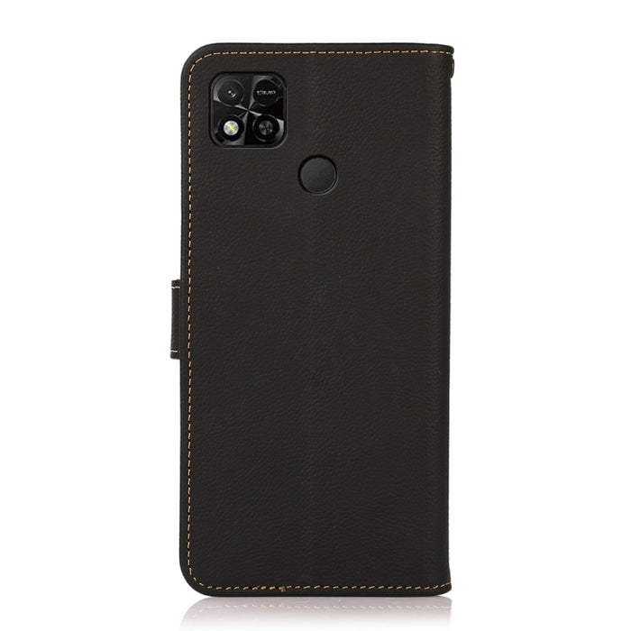 KHAZNEH Custer Estuche para teléfono RFID de cuero genuino, For Xiaomi Redmi 10A, For Sony Xperia Ace III, For Kyocera Android One S9, For Samsung Galaxy F23 / M23