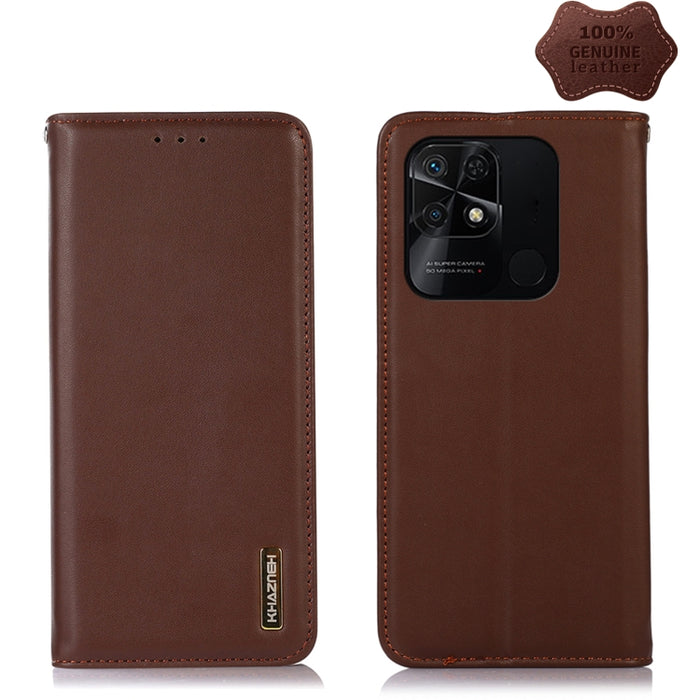 KHAZNEH Estuche para teléfono de cuero de vaca con capa superior de napa, For Xiaomi Redmi 10C / 10 India, For Xiaomi Redmi K40S, For Xiaomi Redmi K50 / K50 Pro, For Xiaomi Redmi K50 Gaming, For Xiaomi Redmi Note 11 4G/11S 4G Global                    ...