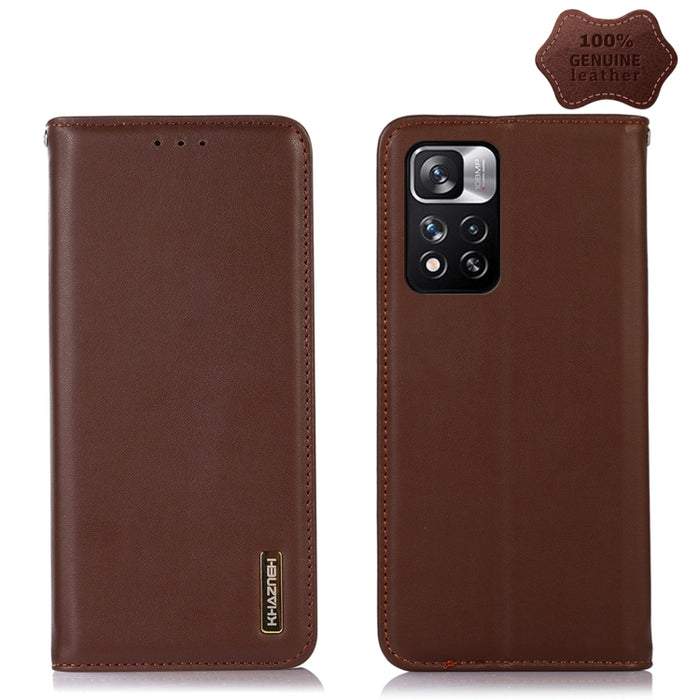 KHAZNEH Estuche para teléfono de cuero de vaca con capa superior de napa, For Xiaomi Redmi 10C / 10 India, For Xiaomi Redmi K40S, For Xiaomi Redmi K50 / K50 Pro, For Xiaomi Redmi K50 Gaming, For Xiaomi Redmi Note 11 4G/11S 4G Global                    ...
