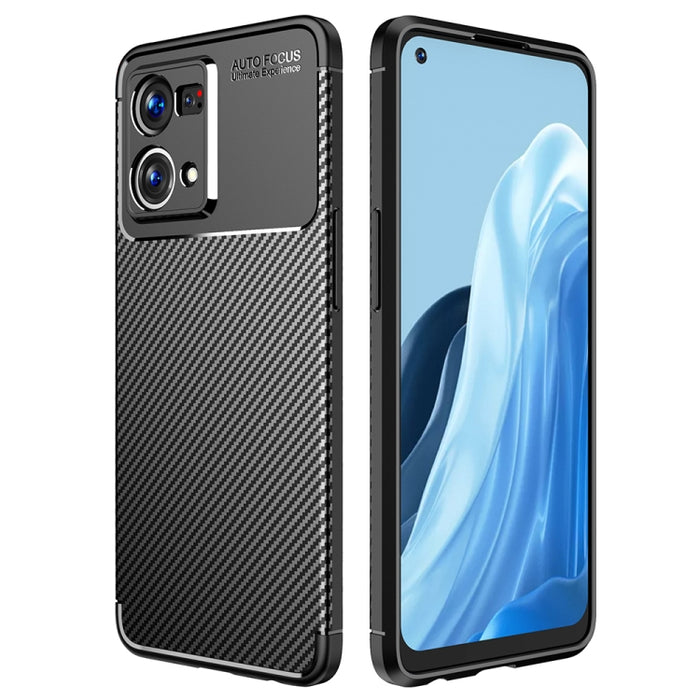 Funda de teléfono TPU a prueba de golpes con textura de fibra de carbono, For OPPO A57 2022, For OPPO Reno7 4G Global, For Xiaomi Black Shark 5 / 5 Pro