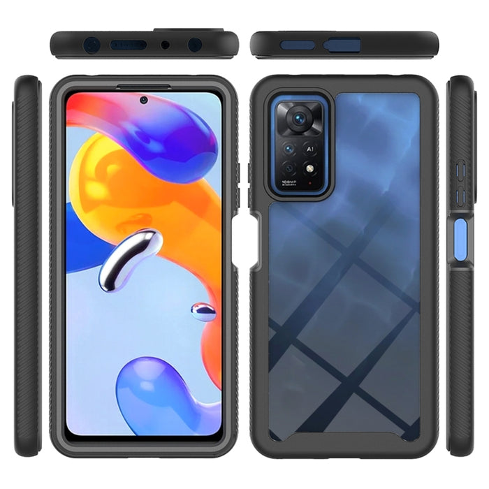 Starry Sky Color sólido PC + TPU Funda para teléfono con película PET, For Xiaomi Redmi Note 11 Pro Global, For Xiaomi Redmi Note 11S Global