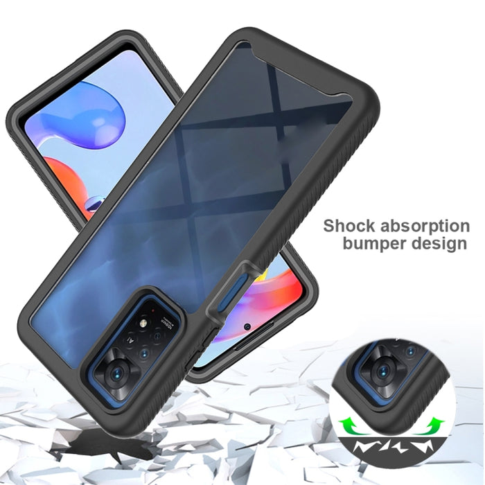 Starry Sky Color sólido PC + TPU Funda para teléfono con película PET, For Xiaomi Redmi Note 11 Pro Global, For Xiaomi Redmi Note 11S Global