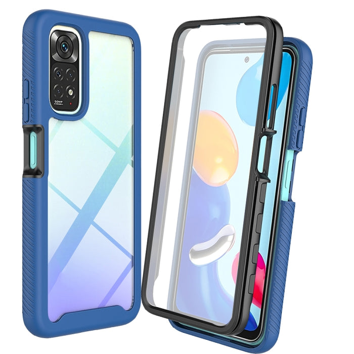 Starry Sky Color sólido PC + TPU Funda para teléfono con película PET, For Xiaomi Redmi Note 11 Pro Global, For Xiaomi Redmi Note 11S Global