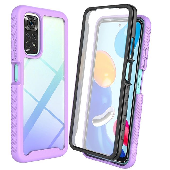 Starry Sky Color sólido PC + TPU Funda para teléfono con película PET, For Xiaomi Redmi Note 11 Pro Global, For Xiaomi Redmi Note 11S Global