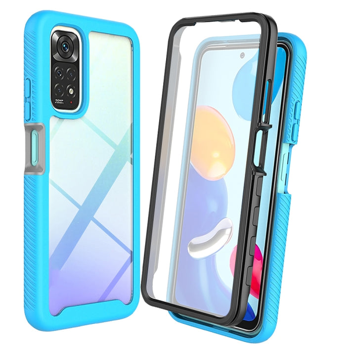 Starry Sky Color sólido PC + TPU Funda para teléfono con película PET, For Xiaomi Redmi Note 11 Pro Global, For Xiaomi Redmi Note 11S Global