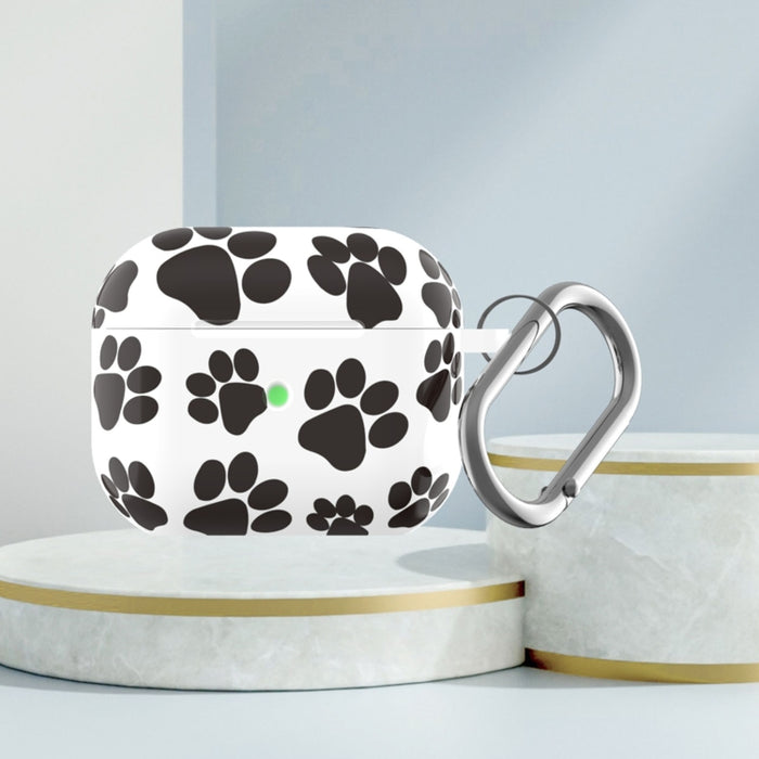 Funda protectora para auriculares inalámbricos con estampado de leopardo y estampado de silicona serie B
