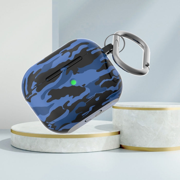 Funda protectora para auriculares inalámbricos de camuflaje con estampado de silicona de la serie M