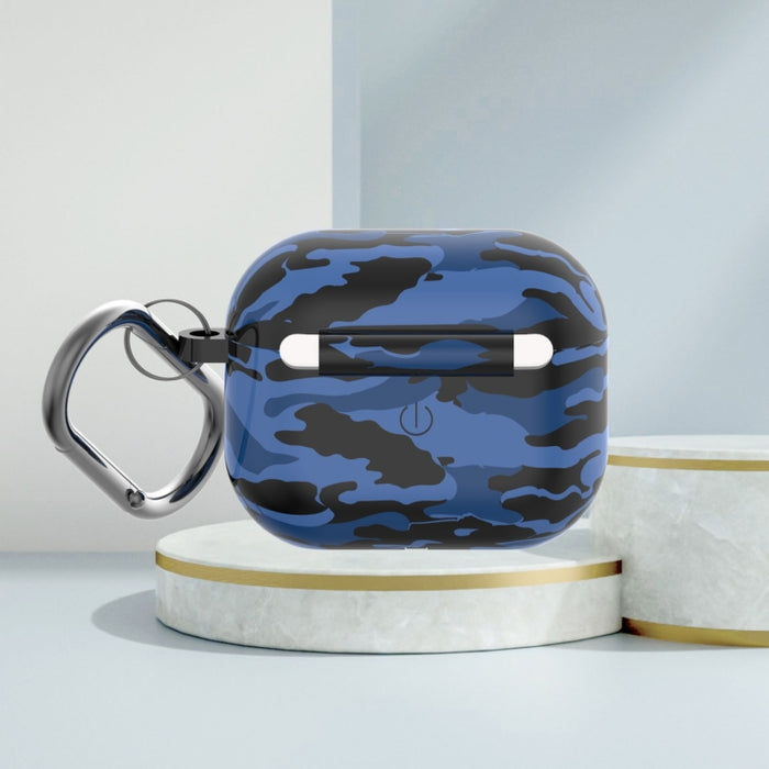 Funda protectora para auriculares inalámbricos de camuflaje con estampado de silicona de la serie M