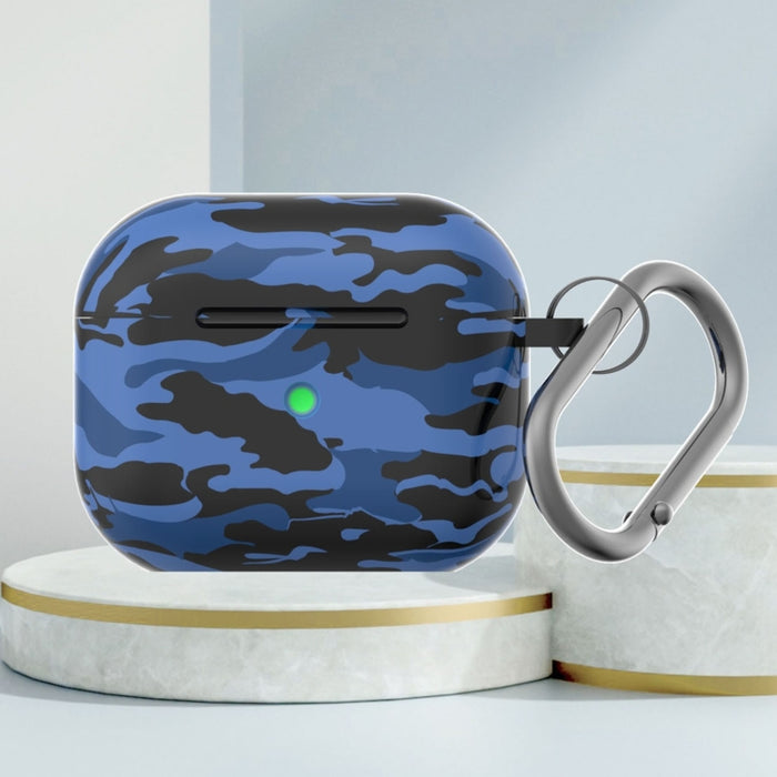 Funda protectora para auriculares inalámbricos de camuflaje con estampado de silicona de la serie M