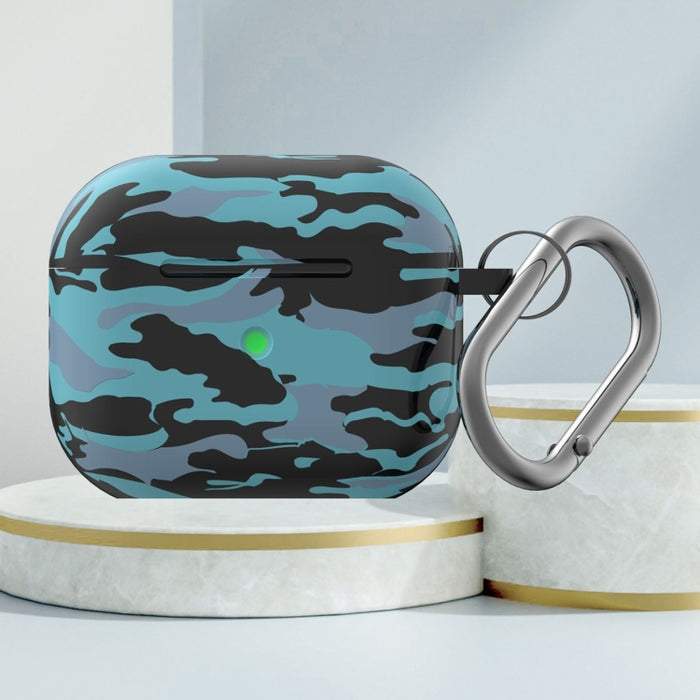 Funda protectora para auriculares inalámbricos de camuflaje con estampado de silicona de la serie M