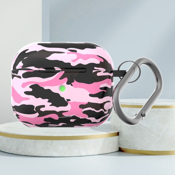 Funda protectora para auriculares inalámbricos de camuflaje con estampado de silicona de la serie M