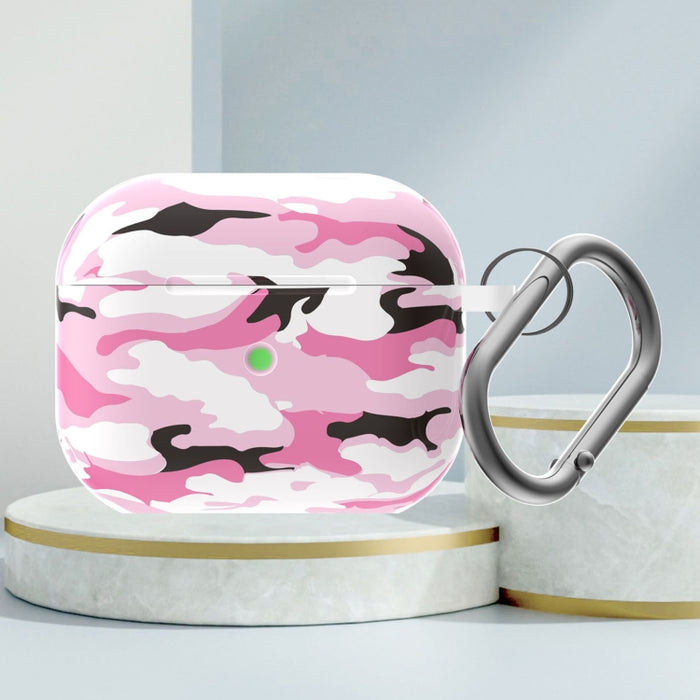 Funda protectora para auriculares inalámbricos de camuflaje con estampado de silicona de la serie M