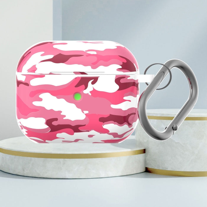 Funda protectora para auriculares inalámbricos de camuflaje con estampado de silicona de la serie M