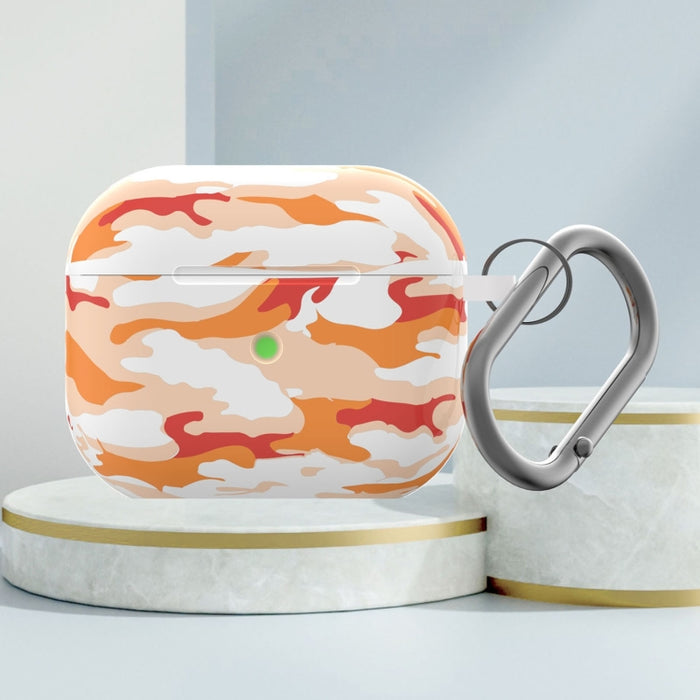 Funda protectora para auriculares inalámbricos de camuflaje con estampado de silicona de la serie M