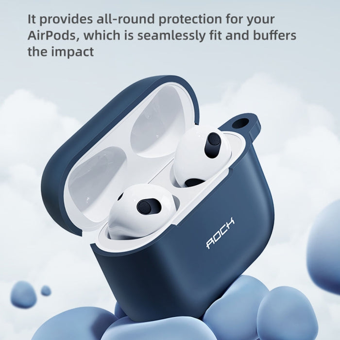 Funda protectora de silicona para auriculares ROCK RPC3013 con gancho para AirPods 3