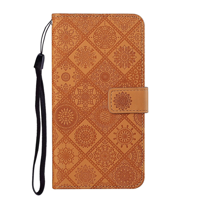 Estuche para teléfono de cuero con patrón en relieve de estilo étnico, For Xiaomi Redmi 10, For Xiaomi Redmi 10C, For Xiaomi Redmi K40, For Xiaomi Redmi Note 11, For Xiaomi Redmi Note 11 4G Global, For Xiaomi Redmi Note 11 Pro                          ...