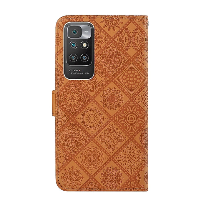 Estuche para teléfono de cuero con patrón en relieve de estilo étnico, For Xiaomi Redmi 10, For Xiaomi Redmi 10C, For Xiaomi Redmi K40, For Xiaomi Redmi Note 11, For Xiaomi Redmi Note 11 4G Global, For Xiaomi Redmi Note 11 Pro                          ...