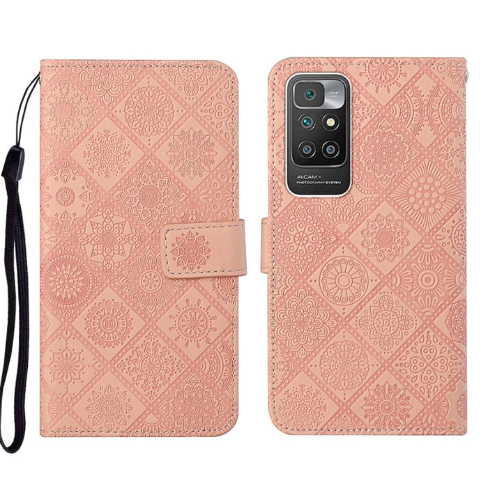 Estuche para teléfono de cuero con patrón en relieve de estilo étnico, For Xiaomi Redmi 10, For Xiaomi Redmi 10C, For Xiaomi Redmi K40, For Xiaomi Redmi Note 11, For Xiaomi Redmi Note 11 4G Global, For Xiaomi Redmi Note 11 Pro                          ...