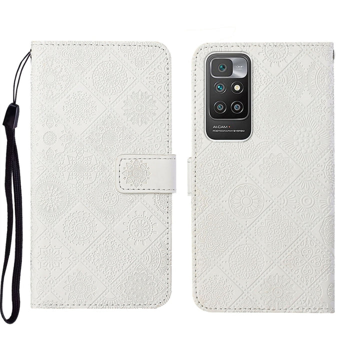 Estuche para teléfono de cuero con patrón en relieve de estilo étnico, For Xiaomi Redmi 10, For Xiaomi Redmi 10C, For Xiaomi Redmi K40, For Xiaomi Redmi Note 11, For Xiaomi Redmi Note 11 4G Global, For Xiaomi Redmi Note 11 Pro                          ...