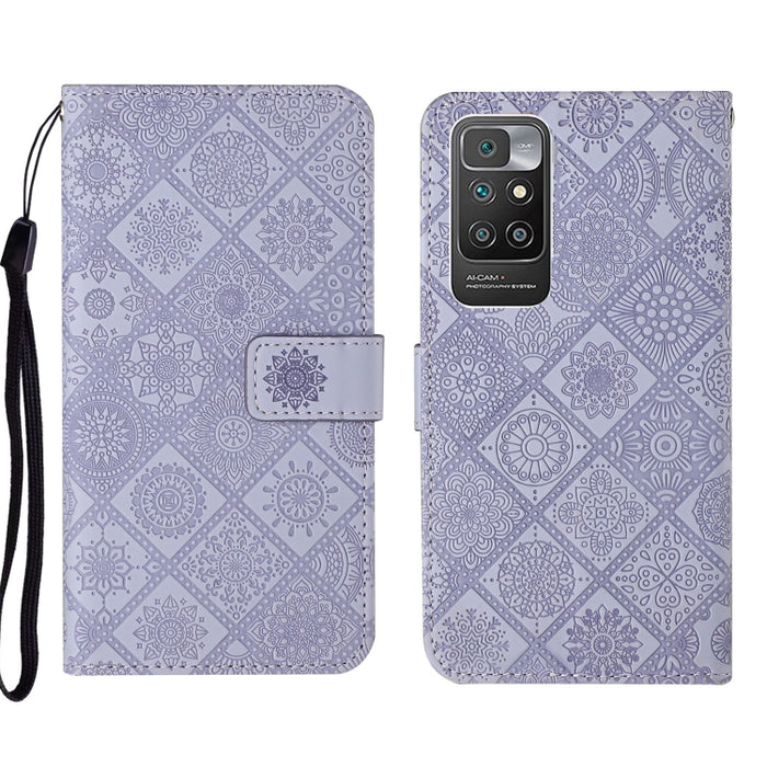 Estuche para teléfono de cuero con patrón en relieve de estilo étnico, For Xiaomi Redmi 10, For Xiaomi Redmi 10C, For Xiaomi Redmi K40, For Xiaomi Redmi Note 11, For Xiaomi Redmi Note 11 4G Global, For Xiaomi Redmi Note 11 Pro                          ...
