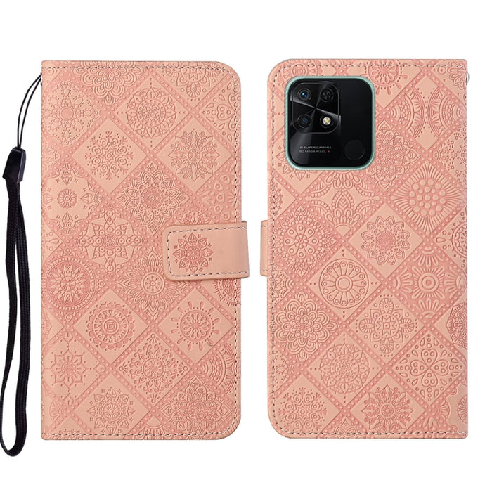 Estuche para teléfono de cuero con patrón en relieve de estilo étnico, For Xiaomi Redmi 10, For Xiaomi Redmi 10C, For Xiaomi Redmi K40, For Xiaomi Redmi Note 11, For Xiaomi Redmi Note 11 4G Global, For Xiaomi Redmi Note 11 Pro                          ...