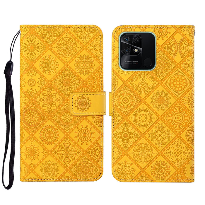 Estuche para teléfono de cuero con patrón en relieve de estilo étnico, For Xiaomi Redmi 10, For Xiaomi Redmi 10C, For Xiaomi Redmi K40, For Xiaomi Redmi Note 11, For Xiaomi Redmi Note 11 4G Global, For Xiaomi Redmi Note 11 Pro                          ...