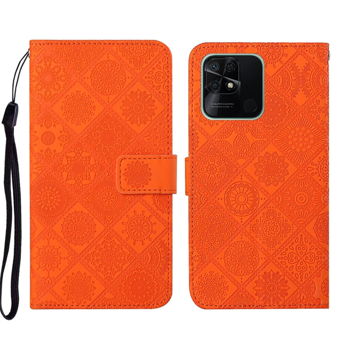 Estuche para teléfono de cuero con patrón en relieve de estilo étnico, For Xiaomi Redmi 10, For Xiaomi Redmi 10C, For Xiaomi Redmi K40, For Xiaomi Redmi Note 11, For Xiaomi Redmi Note 11 4G Global, For Xiaomi Redmi Note 11 Pro                          ...