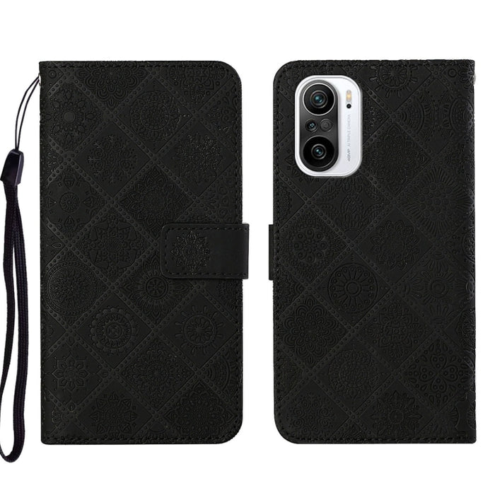 Estuche para teléfono de cuero con patrón en relieve de estilo étnico, For Xiaomi Redmi 10, For Xiaomi Redmi 10C, For Xiaomi Redmi K40, For Xiaomi Redmi Note 11, For Xiaomi Redmi Note 11 4G Global, For Xiaomi Redmi Note 11 Pro                          ...