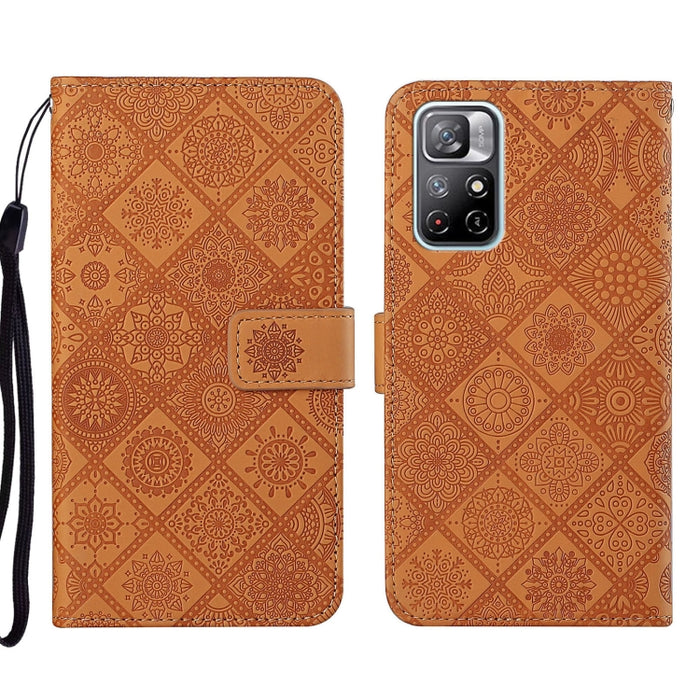 Estuche para teléfono de cuero con patrón en relieve de estilo étnico, For Xiaomi Redmi 10, For Xiaomi Redmi 10C, For Xiaomi Redmi K40, For Xiaomi Redmi Note 11, For Xiaomi Redmi Note 11 4G Global, For Xiaomi Redmi Note 11 Pro                          ...