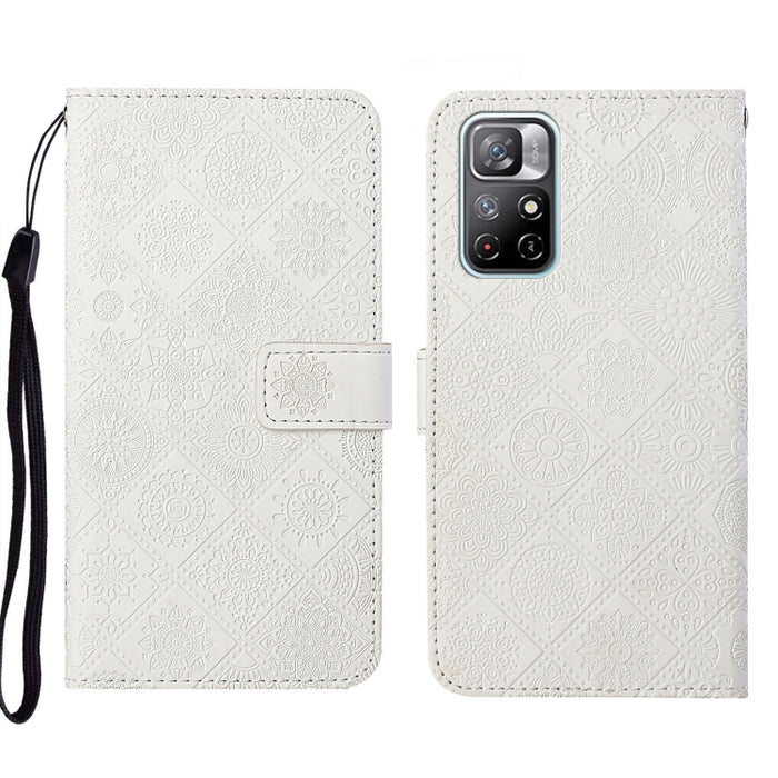 Estuche para teléfono de cuero con patrón en relieve de estilo étnico, For Xiaomi Redmi 10, For Xiaomi Redmi 10C, For Xiaomi Redmi K40, For Xiaomi Redmi Note 11, For Xiaomi Redmi Note 11 4G Global, For Xiaomi Redmi Note 11 Pro                          ...