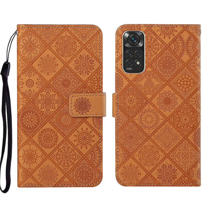 Estuche para teléfono de cuero con patrón en relieve de estilo étnico, For Xiaomi Redmi 10, For Xiaomi Redmi 10C, For Xiaomi Redmi K40, For Xiaomi Redmi Note 11, For Xiaomi Redmi Note 11 4G Global, For Xiaomi Redmi Note 11 Pro                          ...