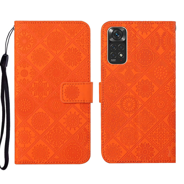Estuche para teléfono de cuero con patrón en relieve de estilo étnico, For Xiaomi Redmi 10, For Xiaomi Redmi 10C, For Xiaomi Redmi K40, For Xiaomi Redmi Note 11, For Xiaomi Redmi Note 11 4G Global, For Xiaomi Redmi Note 11 Pro                          ...
