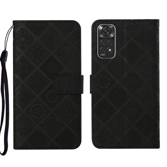 Estuche para teléfono de cuero con patrón en relieve de estilo étnico, For Xiaomi Redmi 10, For Xiaomi Redmi 10C, For Xiaomi Redmi K40, For Xiaomi Redmi Note 11, For Xiaomi Redmi Note 11 4G Global, For Xiaomi Redmi Note 11 Pro                          ...