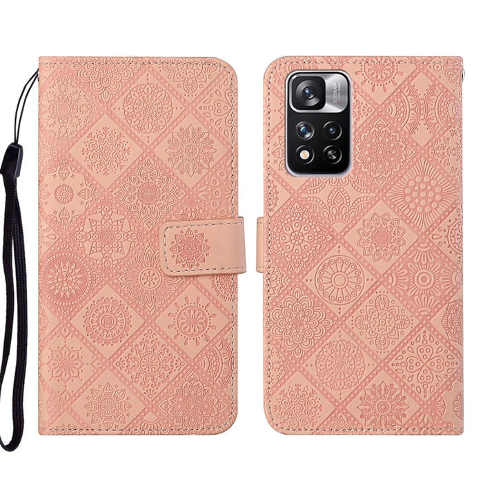 Estuche para teléfono de cuero con patrón en relieve de estilo étnico, For Xiaomi Redmi 10, For Xiaomi Redmi 10C, For Xiaomi Redmi K40, For Xiaomi Redmi Note 11, For Xiaomi Redmi Note 11 4G Global, For Xiaomi Redmi Note 11 Pro                          ...