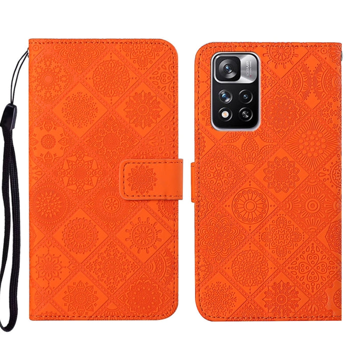 Estuche para teléfono de cuero con patrón en relieve de estilo étnico, For Xiaomi Redmi 10, For Xiaomi Redmi 10C, For Xiaomi Redmi K40, For Xiaomi Redmi Note 11, For Xiaomi Redmi Note 11 4G Global, For Xiaomi Redmi Note 11 Pro                          ...