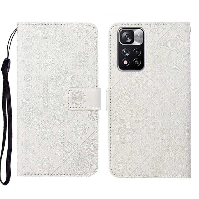 Estuche para teléfono de cuero con patrón en relieve de estilo étnico, For Xiaomi Redmi 10, For Xiaomi Redmi 10C, For Xiaomi Redmi K40, For Xiaomi Redmi Note 11, For Xiaomi Redmi Note 11 4G Global, For Xiaomi Redmi Note 11 Pro                          ...