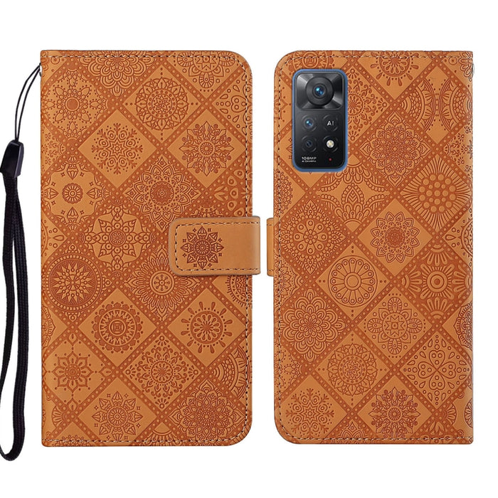 Estuche para teléfono de cuero con patrón en relieve de estilo étnico, For Xiaomi Redmi 10, For Xiaomi Redmi 10C, For Xiaomi Redmi K40, For Xiaomi Redmi Note 11, For Xiaomi Redmi Note 11 4G Global, For Xiaomi Redmi Note 11 Pro                          ...