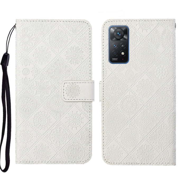 Estuche para teléfono de cuero con patrón en relieve de estilo étnico, For Xiaomi Redmi 10, For Xiaomi Redmi 10C, For Xiaomi Redmi K40, For Xiaomi Redmi Note 11, For Xiaomi Redmi Note 11 4G Global, For Xiaomi Redmi Note 11 Pro                          ...