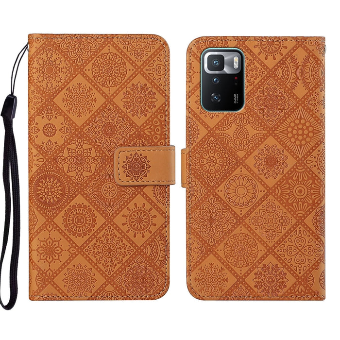 Estuche para teléfono de cuero con patrón en relieve de estilo étnico, For Xiaomi Redmi 10, For Xiaomi Redmi 10C, For Xiaomi Redmi K40, For Xiaomi Redmi Note 11, For Xiaomi Redmi Note 11 4G Global, For Xiaomi Redmi Note 11 Pro                          ...