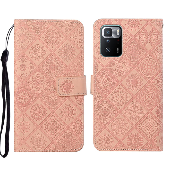 Estuche para teléfono de cuero con patrón en relieve de estilo étnico, For Xiaomi Redmi 10, For Xiaomi Redmi 10C, For Xiaomi Redmi K40, For Xiaomi Redmi Note 11, For Xiaomi Redmi Note 11 4G Global, For Xiaomi Redmi Note 11 Pro                          ...