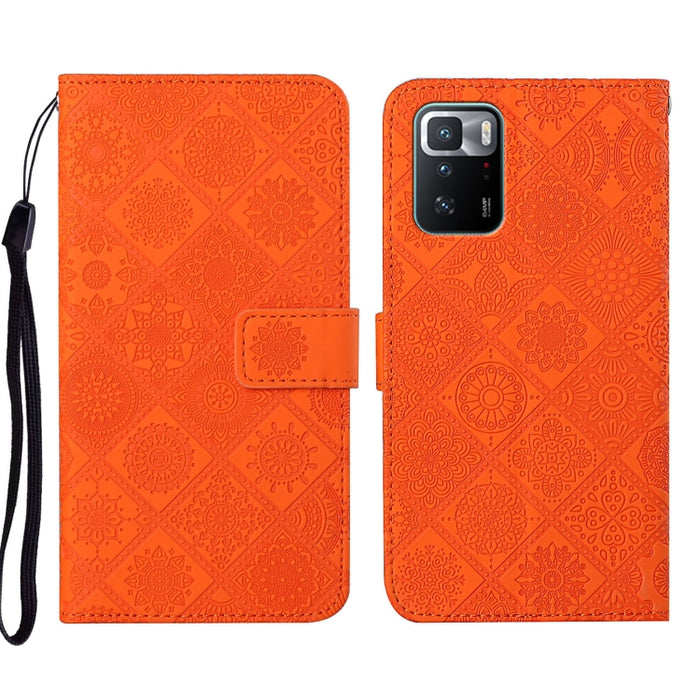 Estuche para teléfono de cuero con patrón en relieve de estilo étnico, For Xiaomi Redmi 10, For Xiaomi Redmi 10C, For Xiaomi Redmi K40, For Xiaomi Redmi Note 11, For Xiaomi Redmi Note 11 4G Global, For Xiaomi Redmi Note 11 Pro                          ...