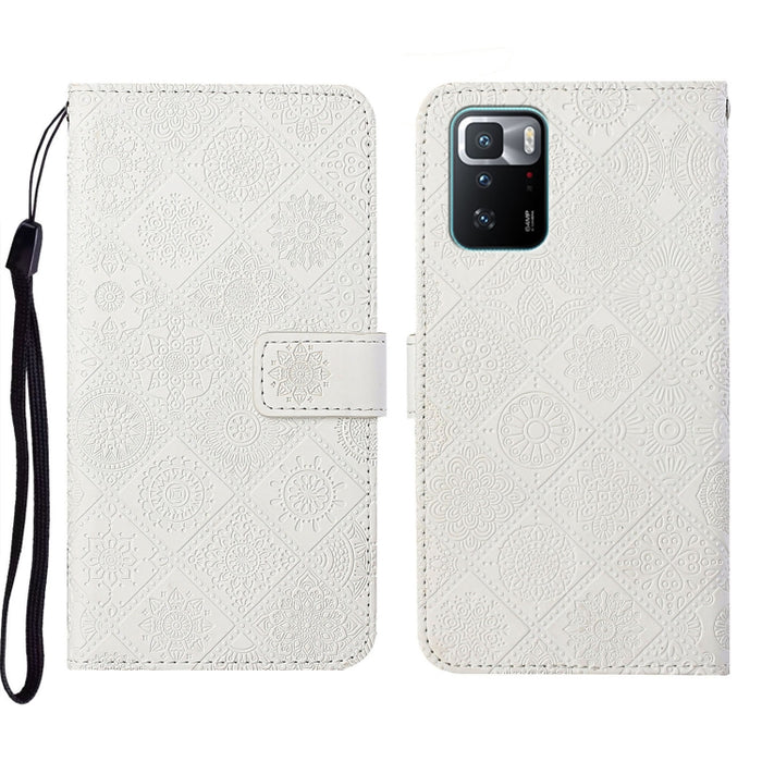 Estuche para teléfono de cuero con patrón en relieve de estilo étnico, For Xiaomi Redmi 10, For Xiaomi Redmi 10C, For Xiaomi Redmi K40, For Xiaomi Redmi Note 11, For Xiaomi Redmi Note 11 4G Global, For Xiaomi Redmi Note 11 Pro                          ...