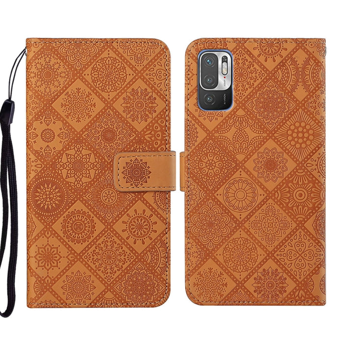 Estuche para teléfono de cuero con patrón en relieve de estilo étnico, For Xiaomi Redmi 10, For Xiaomi Redmi 10C, For Xiaomi Redmi K40, For Xiaomi Redmi Note 11, For Xiaomi Redmi Note 11 4G Global, For Xiaomi Redmi Note 11 Pro                          ...
