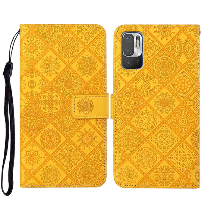 Estuche para teléfono de cuero con patrón en relieve de estilo étnico, For Xiaomi Redmi 10, For Xiaomi Redmi 10C, For Xiaomi Redmi K40, For Xiaomi Redmi Note 11, For Xiaomi Redmi Note 11 4G Global, For Xiaomi Redmi Note 11 Pro                          ...