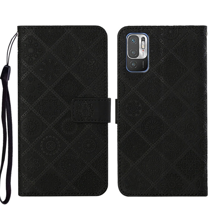 Estuche para teléfono de cuero con patrón en relieve de estilo étnico, For Xiaomi Redmi 10, For Xiaomi Redmi 10C, For Xiaomi Redmi K40, For Xiaomi Redmi Note 11, For Xiaomi Redmi Note 11 4G Global, For Xiaomi Redmi Note 11 Pro                          ...