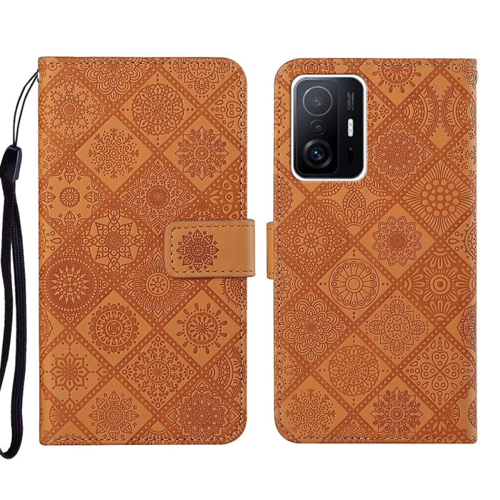 Estuche para teléfono de cuero con patrón en relieve de estilo étnico, For Xiaomi Redmi 10, For Xiaomi Redmi 10C, For Xiaomi Redmi K40, For Xiaomi Redmi Note 11, For Xiaomi Redmi Note 11 4G Global, For Xiaomi Redmi Note 11 Pro                          ...