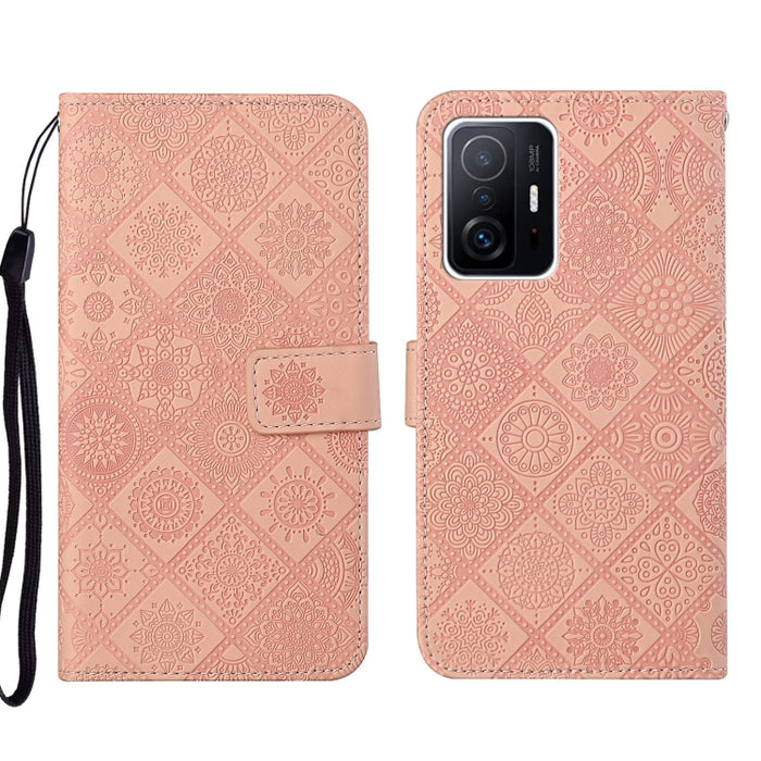 Estuche para teléfono de cuero con patrón en relieve de estilo étnico, For Xiaomi Redmi 10, For Xiaomi Redmi 10C, For Xiaomi Redmi K40, For Xiaomi Redmi Note 11, For Xiaomi Redmi Note 11 4G Global, For Xiaomi Redmi Note 11 Pro                          ...
