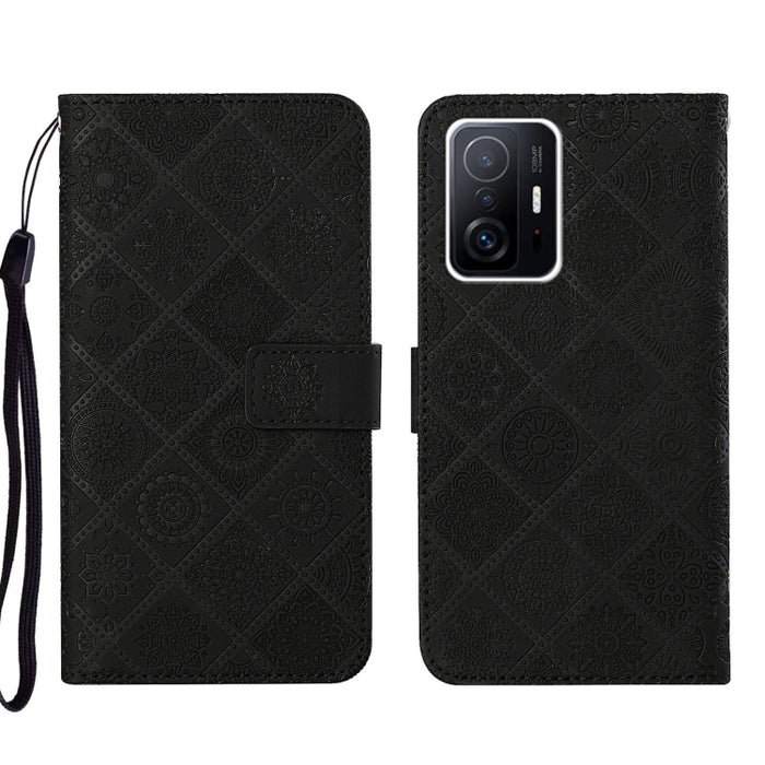 Estuche para teléfono de cuero con patrón en relieve de estilo étnico, For Xiaomi Redmi 10, For Xiaomi Redmi 10C, For Xiaomi Redmi K40, For Xiaomi Redmi Note 11, For Xiaomi Redmi Note 11 4G Global, For Xiaomi Redmi Note 11 Pro                          ...