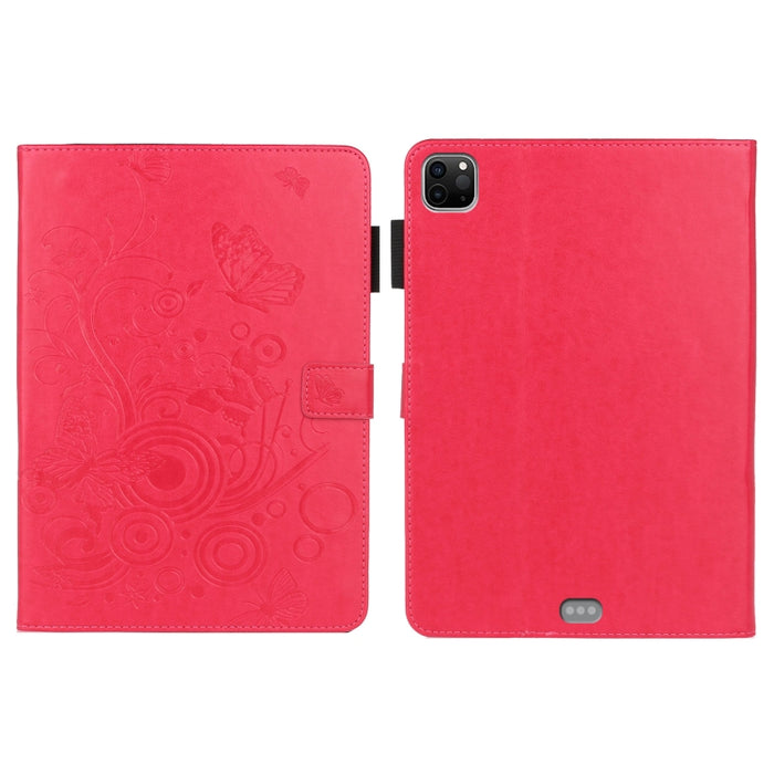 Estuche para tableta de cuero elegante con diseño de mariposa en relieve
